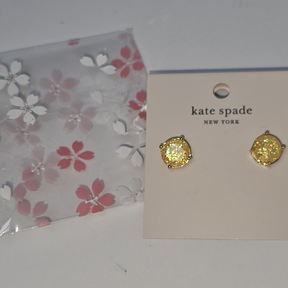 Kate Spade Yellow Glitter Earrings